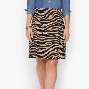 Talbots Black and Tan A-Line Skirt